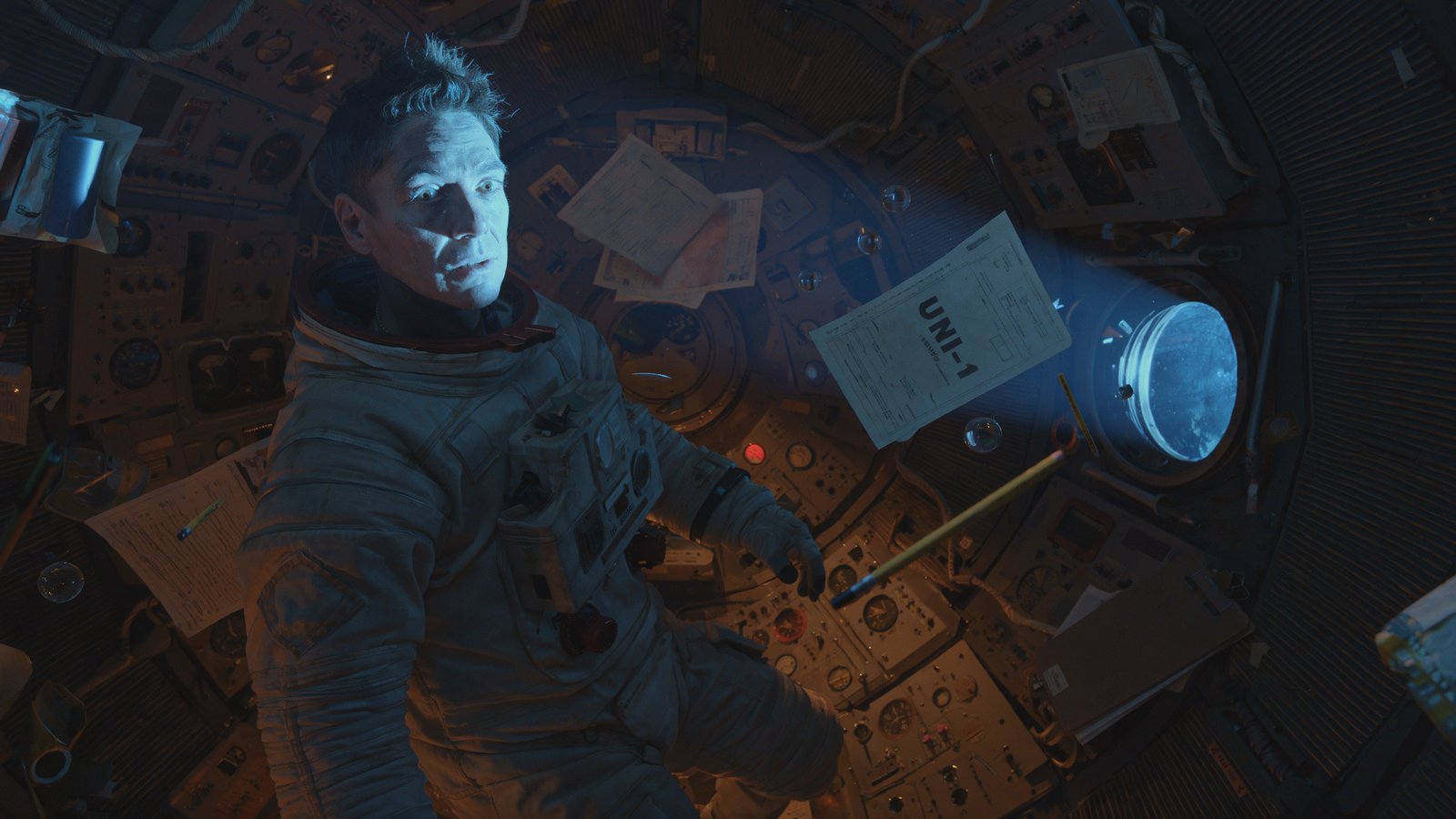 Uni-1 cinematic output - astronaut in spacecraft with natural directional lighting